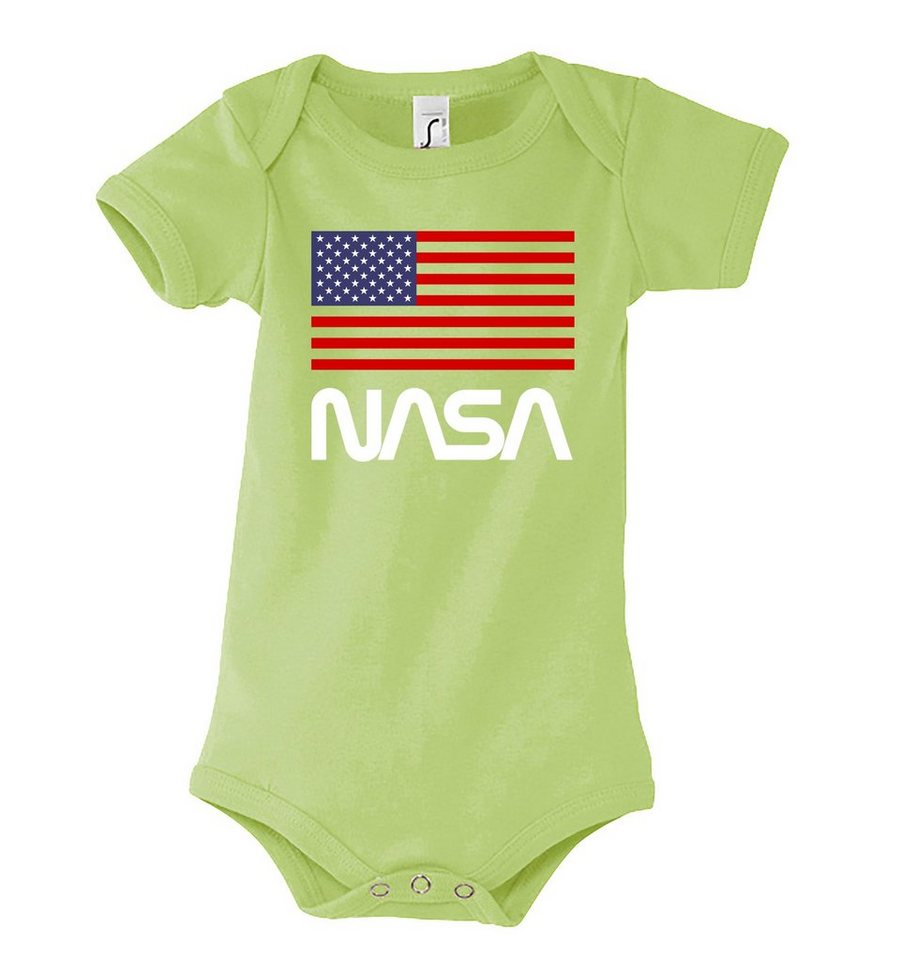 Youth Designz Kurzarmbody Baby Body Strampler NASA USA mit niedlichem Frontprint von Youth Designz