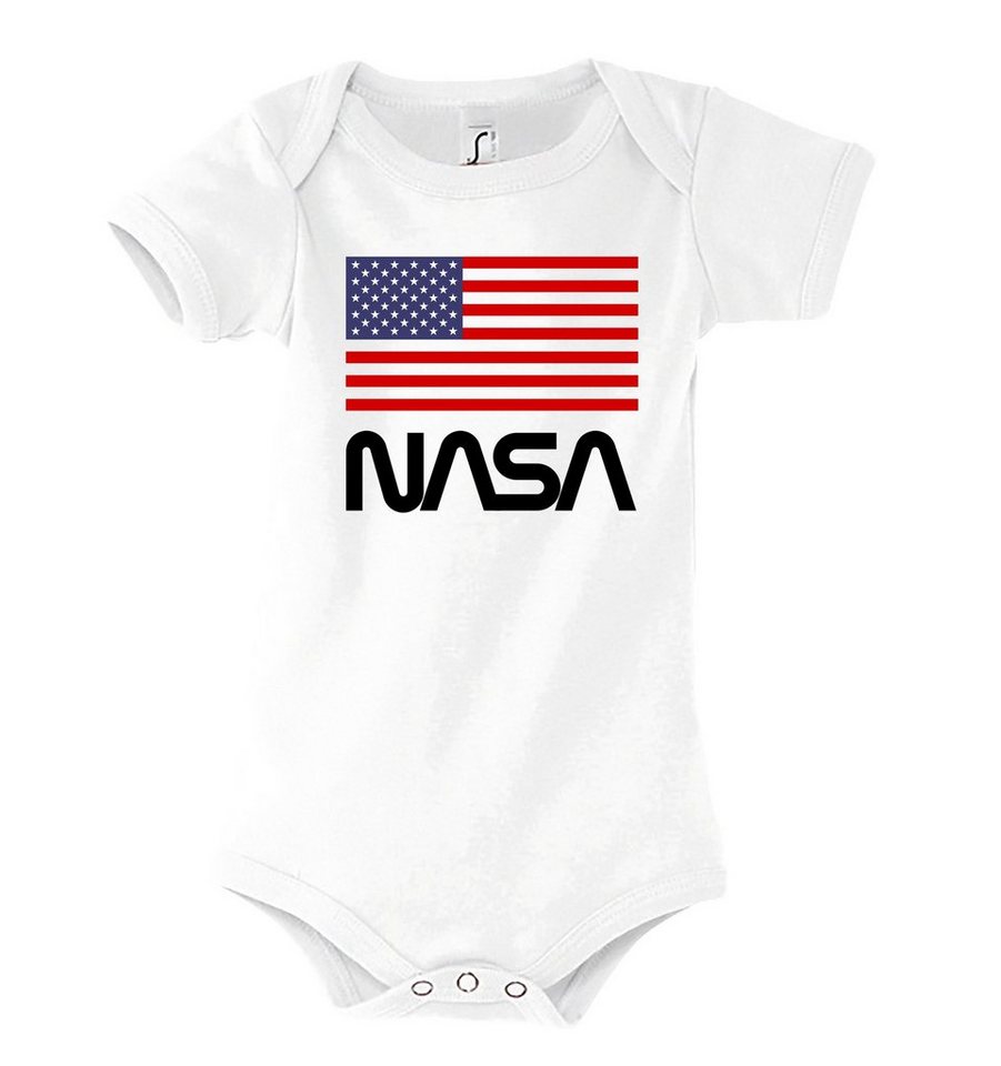 Youth Designz Kurzarmbody Baby Body Strampler NASA USA mit niedlichem Frontprint von Youth Designz