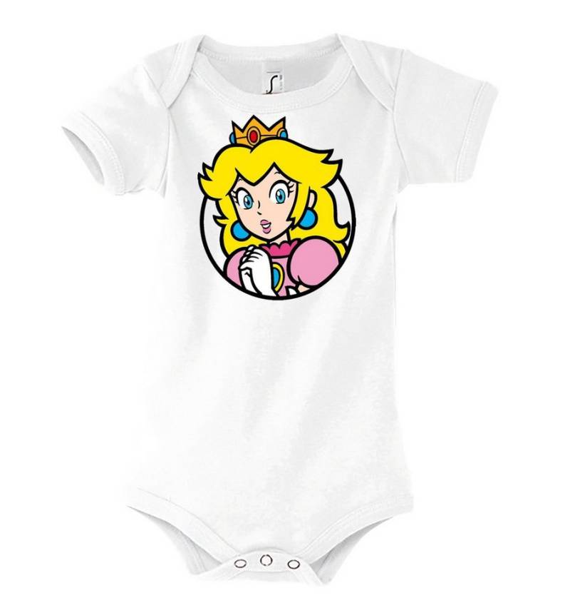 Youth Designz Kurzarmbody Baby Body Strampler Peach mit süßem Print von Youth Designz