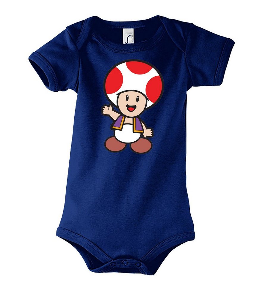 Youth Designz Kurzarmbody Baby Body Strampler Toad mit niedlichem Frontprint von Youth Designz