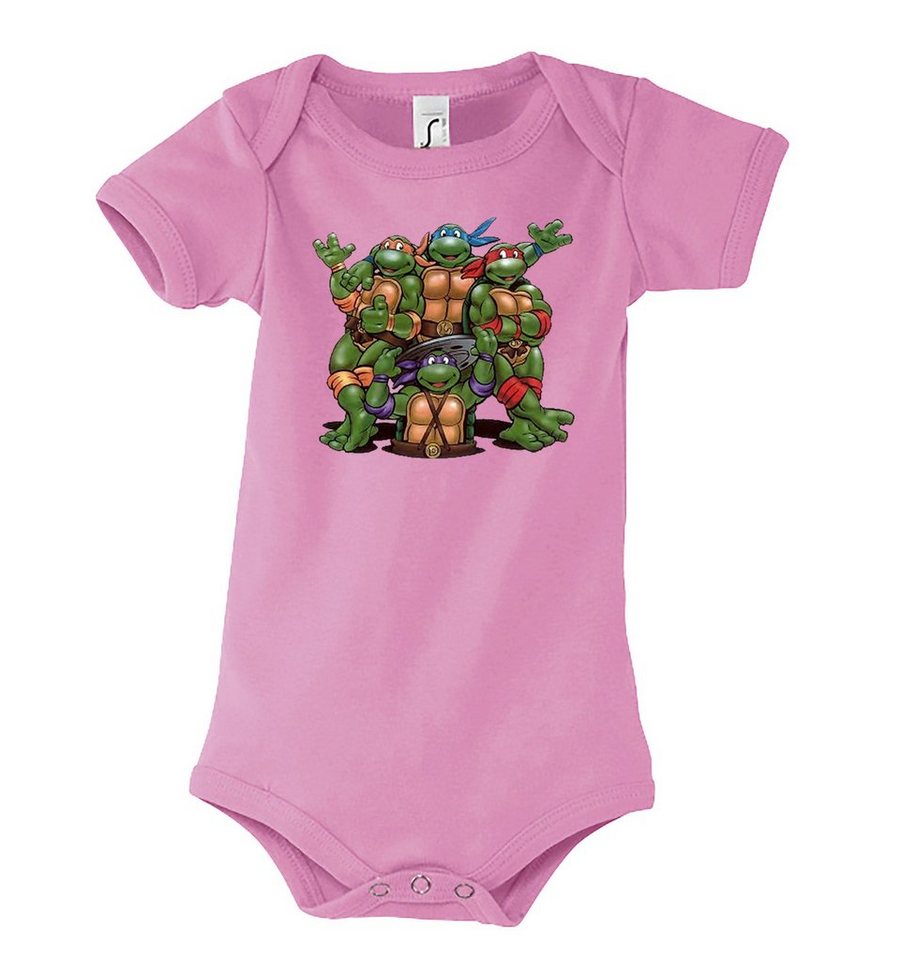 Youth Designz Kurzarmbody Baby Body Strampler Turtles in tollem Design, mit Frontprint von Youth Designz