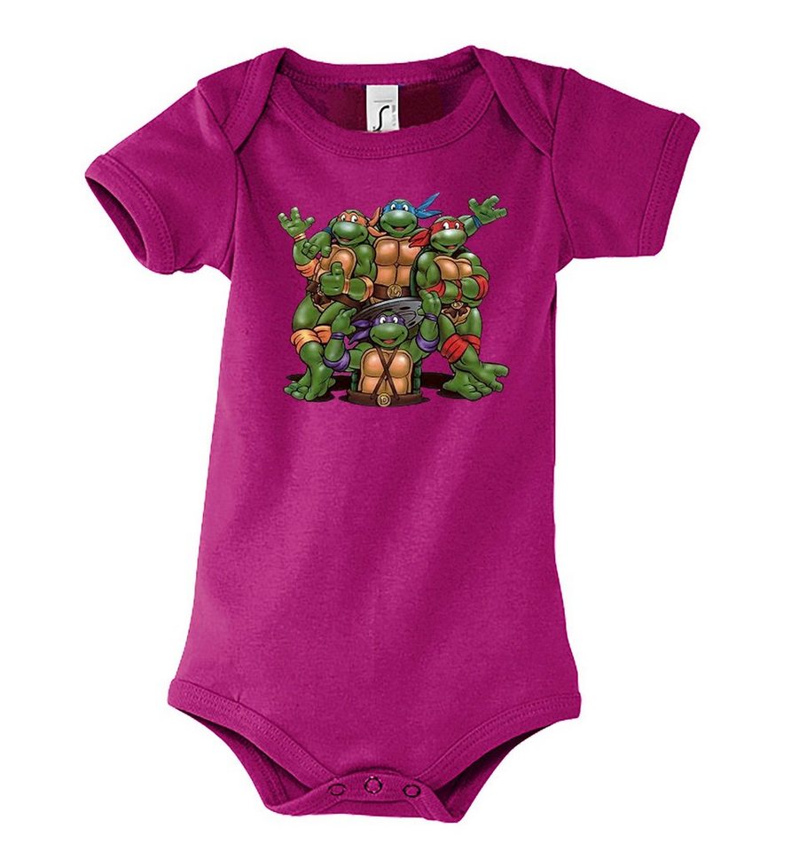 Youth Designz Kurzarmbody Baby Body Strampler Turtles in tollem Design, mit Frontprint von Youth Designz