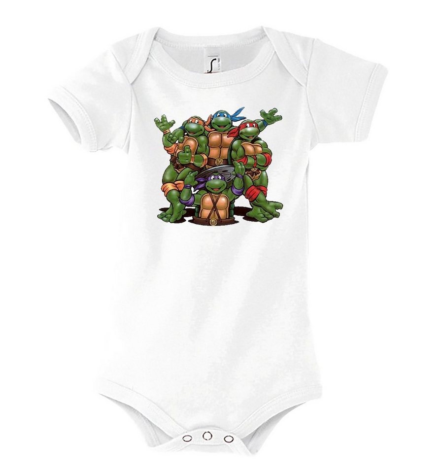 Youth Designz Kurzarmbody Baby Body Strampler Turtles in tollem Design, mit Frontprint von Youth Designz