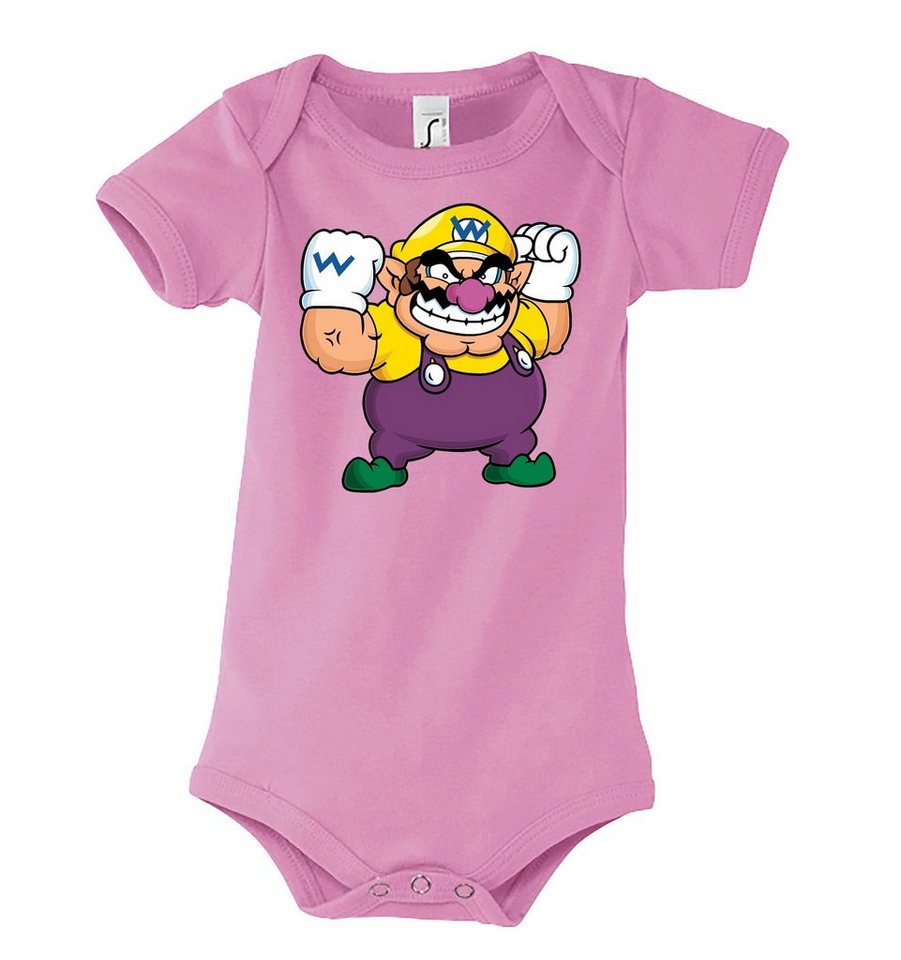 Youth Designz Kurzarmbody Baby Body Strampler Wario mit niedlichem Frontprint von Youth Designz