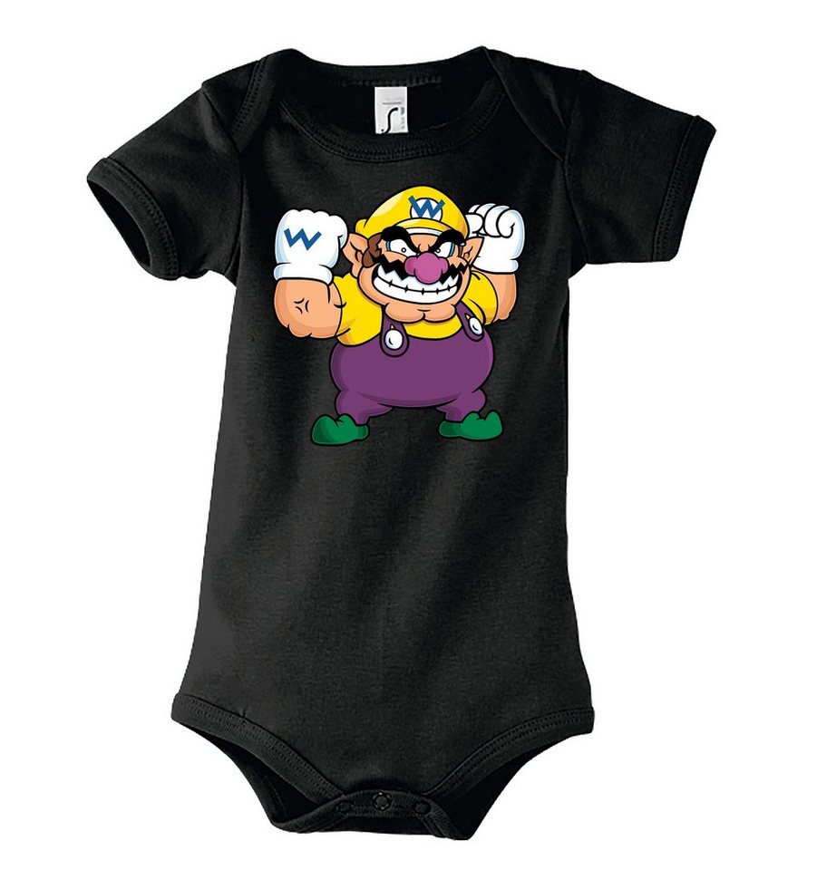 Youth Designz Kurzarmbody Baby Body Strampler Wario mit niedlichem Frontprint von Youth Designz