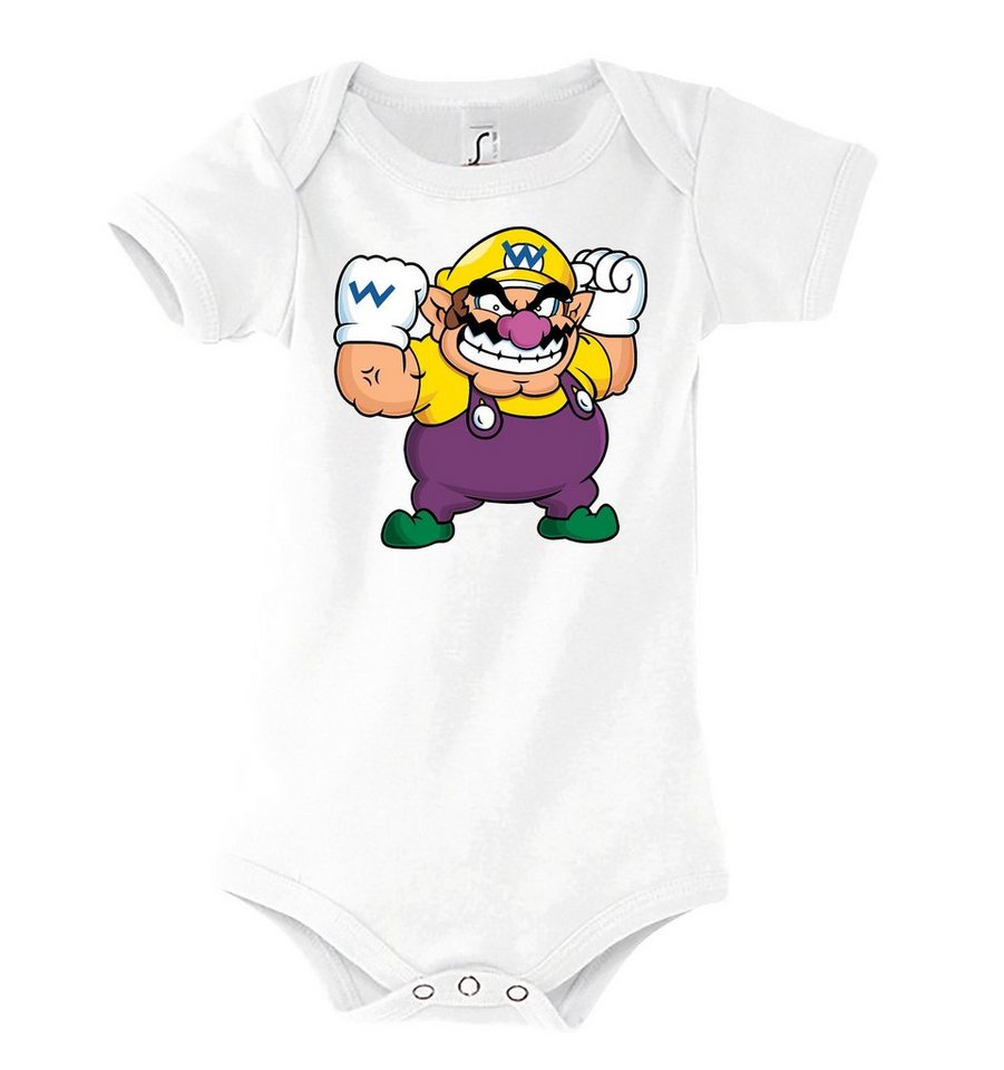 Youth Designz Kurzarmbody Baby Body Strampler Wario mit niedlichem Frontprint von Youth Designz