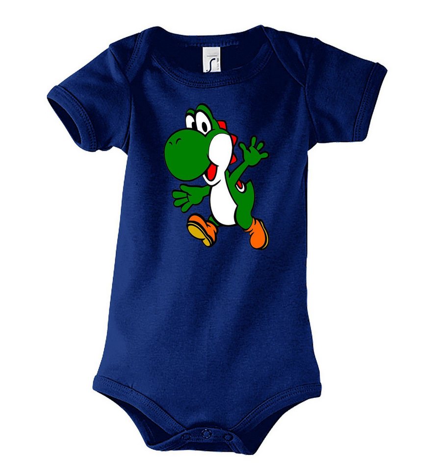 Youth Designz Kurzarmbody Baby Body Strampler Yoshi mit lustigem Frontprint von Youth Designz