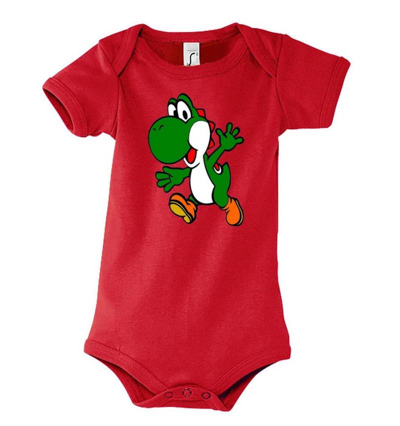 Youth Designz Kurzarmbody Baby Body Strampler Yoshi mit lustigem Frontprint von Youth Designz