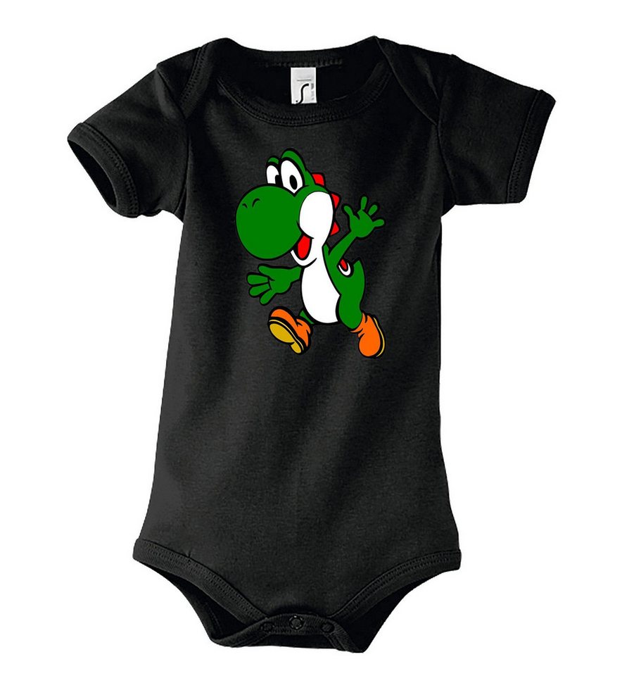 Youth Designz Kurzarmbody Baby Body Strampler Yoshi mit lustigem Frontprint von Youth Designz