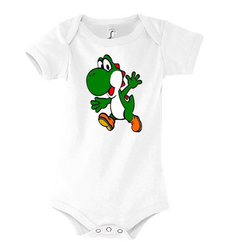Youth Designz Kurzarmbody Baby Body Strampler Yoshi mit lustigem Frontprint von Youth Designz