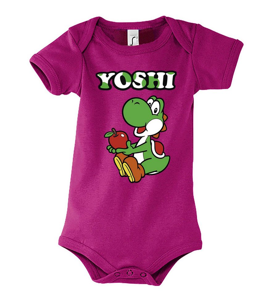 Youth Designz Kurzarmbody Baby Body Strampler Yoshi mit niedlichem Frontprint von Youth Designz