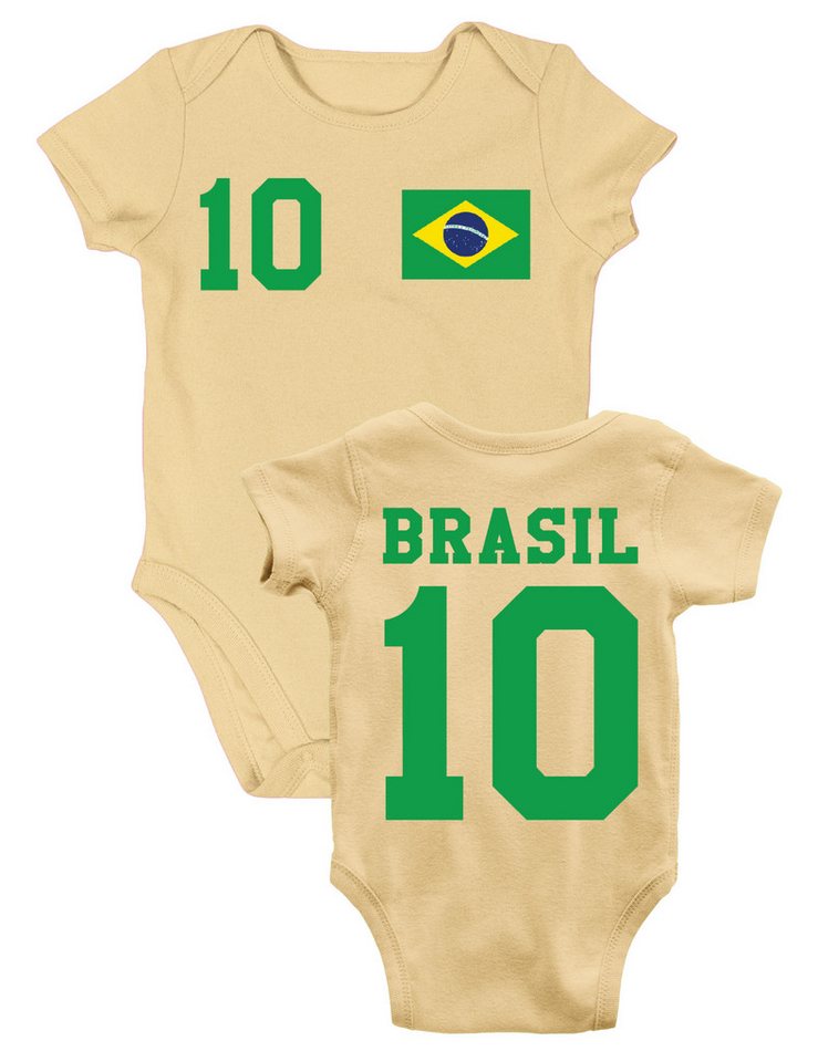 Youth Designz Kurzarmbody Brasilien Fußball Kinder Baby Body Strampler Geschenk mit modischen Aufdruck für Jungs und Mädchen von Youth Designz