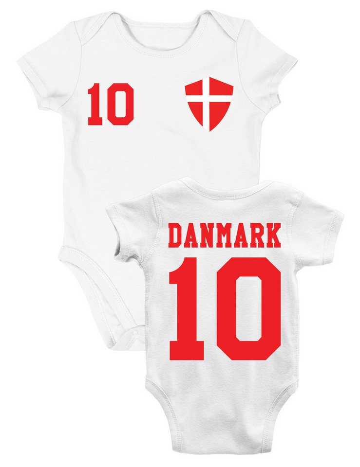Youth Designz Kurzarmbody Dänemark Fußball Kinder Baby Body Strampler Geschenk mit modischen Aufdruck für Jungen und Mädchen von Youth Designz