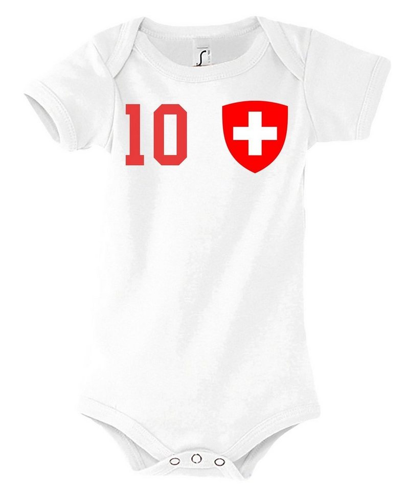 Youth Designz Kurzarmbody Schweiz Kinder Baby Body Strampler mit trendigem Motiv von Youth Designz