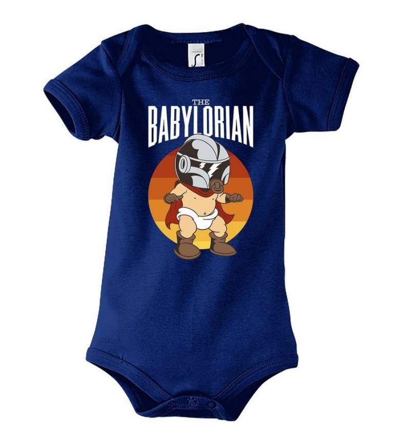 Youth Designz Kurzarmbody The Babylorian Baby Strampler mit süßem Frontprint von Youth Designz