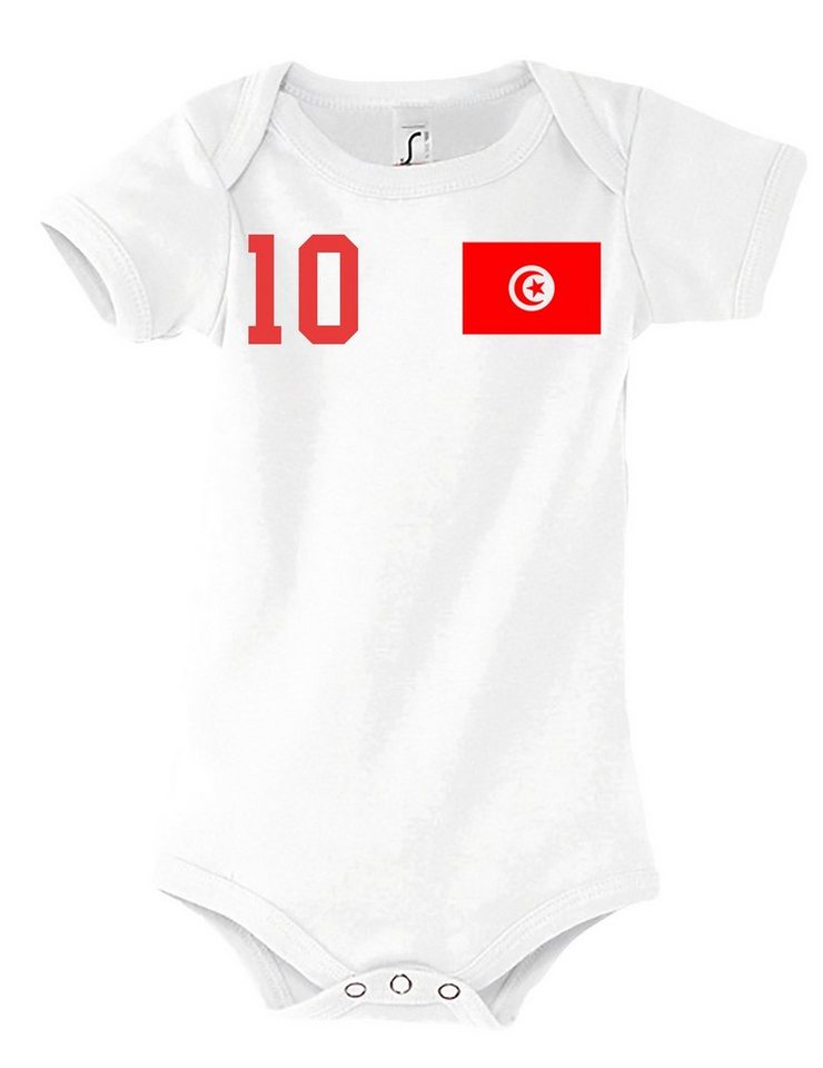 Youth Designz Kurzarmbody Tunesien Kinder Baby Body Strampler mit trendigem Motiv von Youth Designz