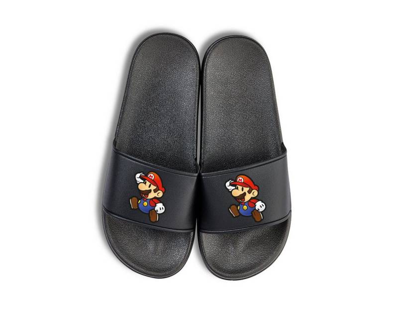 Youth Designz Mario Unisex Badelatschen Flip Flops Badeschuh mit lustigen Logo für Damen und Herren von Youth Designz