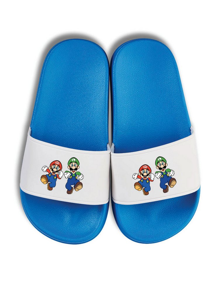 Youth Designz Mario und Luigi Kinder Badelatschen Flip Flops Badeschuh mit lustigen Aufdruck für Jungen und Mädchen von Youth Designz