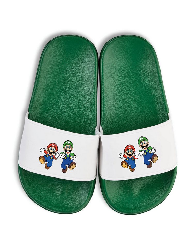 Youth Designz Mario und Luigi Kinder Badelatschen Flip Flops Badeschuh mit lustigen Aufdruck für Jungen und Mädchen von Youth Designz