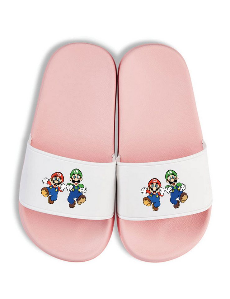 Youth Designz Mario und Luigi Kinder Badelatschen Flip Flops Badeschuh mit lustigen Aufdruck für Jungen und Mädchen von Youth Designz