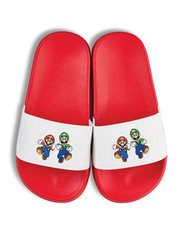 Youth Designz Mario und Luigi Kinder Badelatschen Flip Flops Badeschuh mit lustigen Aufdruck für Jungen und Mädchen von Youth Designz
