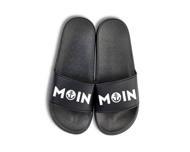 Youth Designz Moin Anker Unisex Badelatschen Flip Flops Badeschuh mit lustigen Spruch für Herren & Damen von Youth Designz