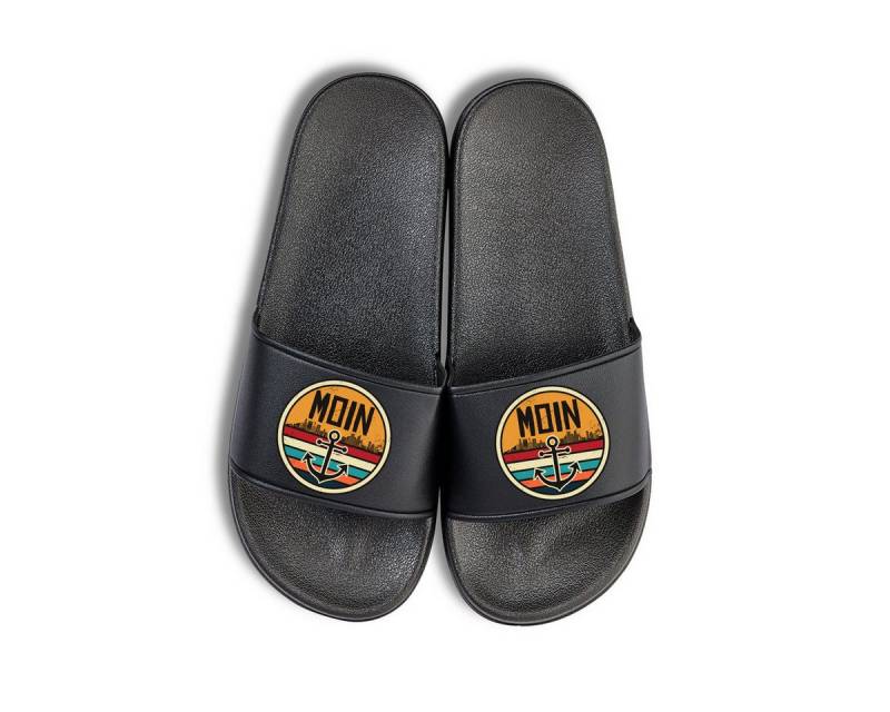 Youth Designz Moin Unisex Badelatschen Flip Flops Herren Damen Badeschuh mit lustigen Logo für Damen und Herren von Youth Designz