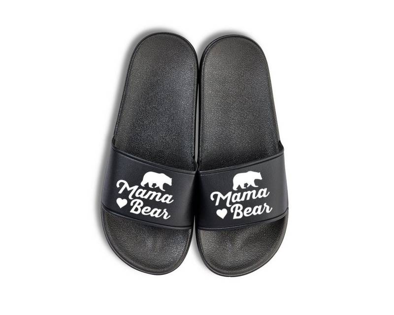 Youth Designz Papa Bear + Mama Bear Unisex Badelatschen Flip Flops Badeschuh mit lustigen Logo für Herren von Youth Designz