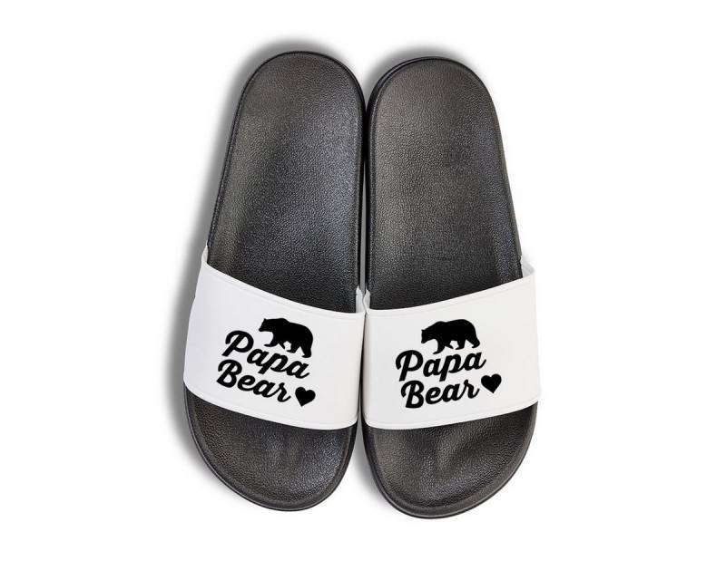 Youth Designz Papa Bear + Mama Bear Unisex Badelatschen Flip Flops Badeschuh mit lustigen Logo für Herren von Youth Designz