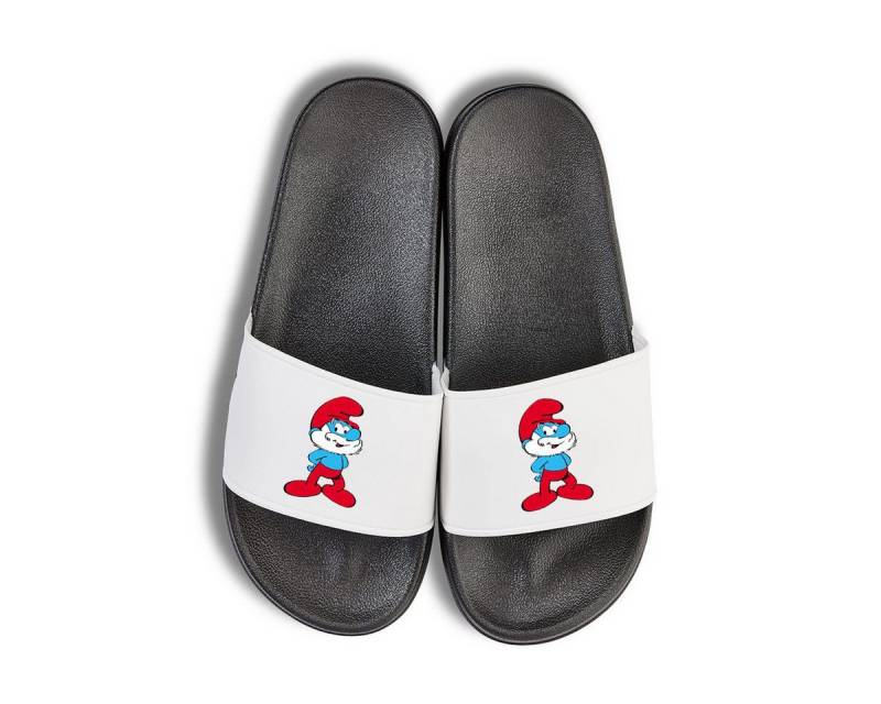 Youth Designz Papa Schlumpf Unisex Badelatschen Flip Flops Badeschuh mit lustigen Aufdruck für Damen und Herren von Youth Designz