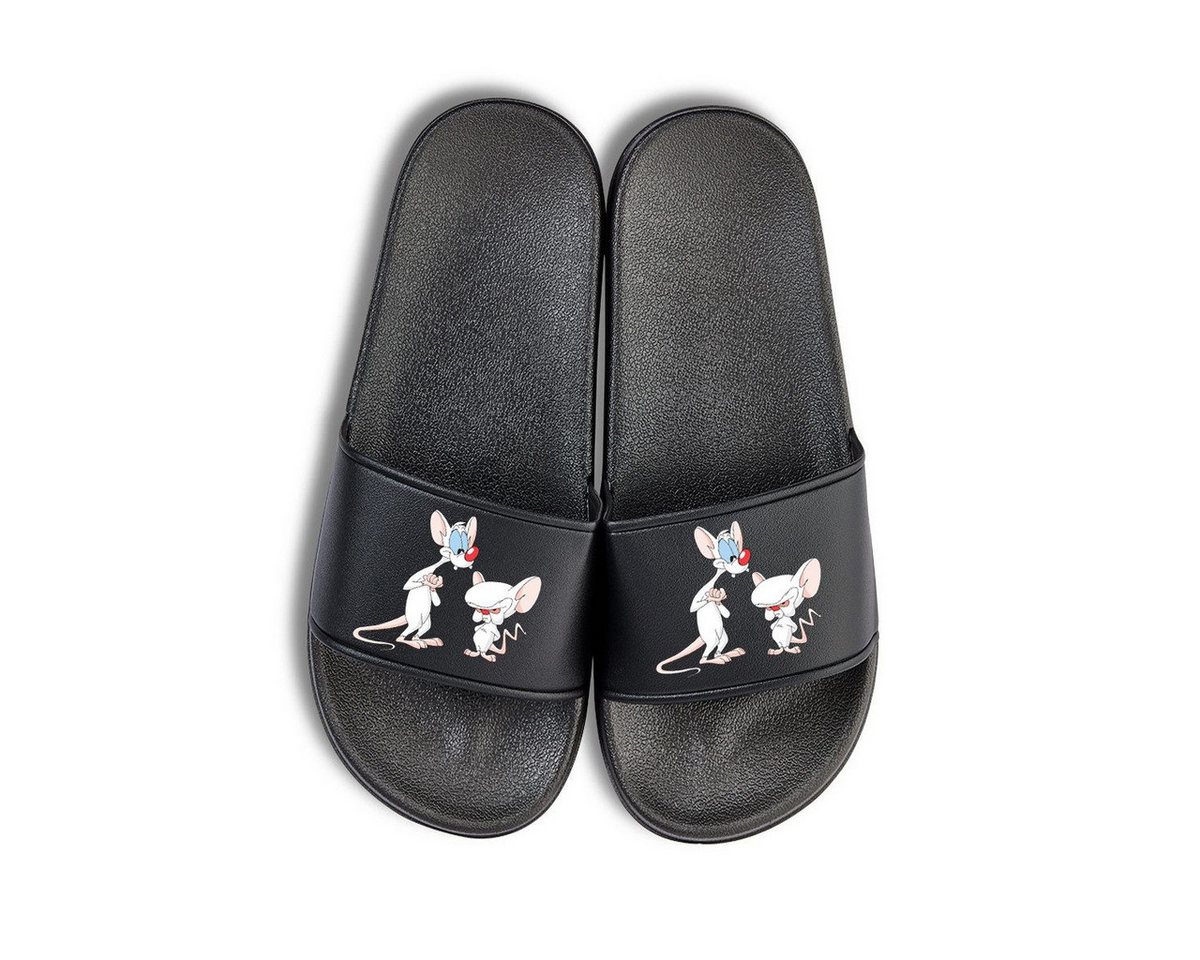 Youth Designz Pinky Brain Unisex Badelatschen Flip Flops Badeschuh mit lustigen Print für Damen und Herren von Youth Designz