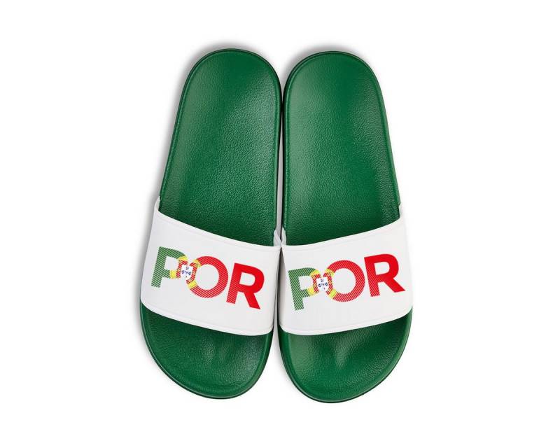 Youth Designz Portugal EM 2024 Unisex Badelatschen Flip Flops Badeschuh mit modischem Fußball Logo für Herren & Damen von Youth Designz