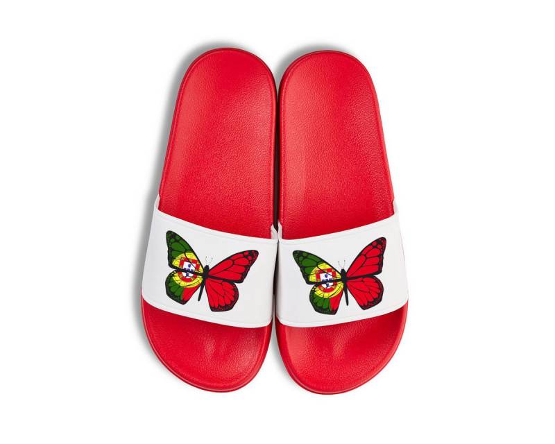 Youth Designz Portugal EM 2024 Unisex Badelatschen Flip Flops Badeschuh mit modischem Fußball Logo für Herren & Damen von Youth Designz