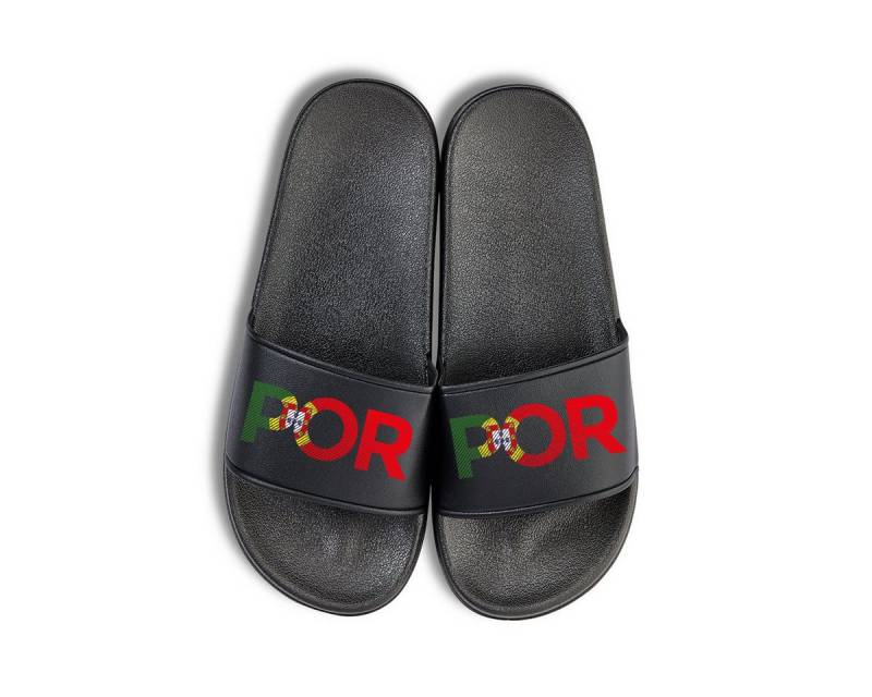 Youth Designz Portugal EM 2024 Unisex Badelatschen Flip Flops Badeschuh mit modischem Fußball Logo für Herren & Damen von Youth Designz