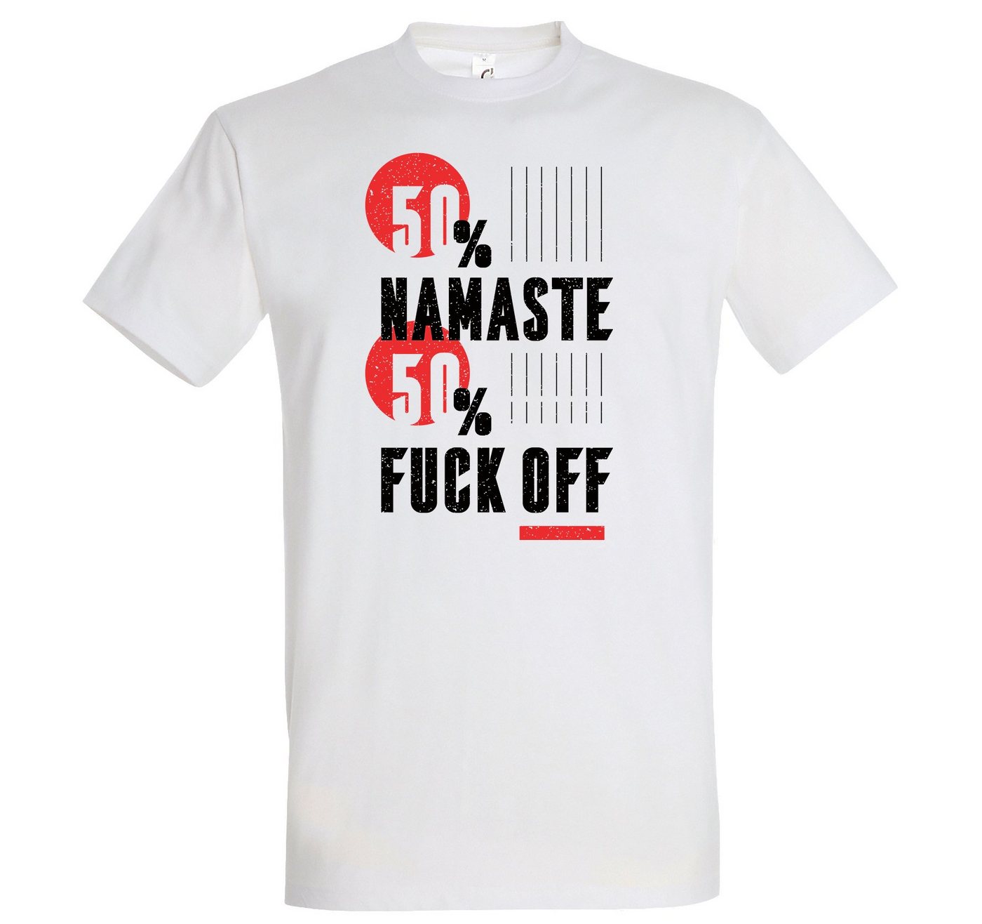 Youth Designz Print-Shirt 50% Namaste, 50% F**k Off" Herren T-Shirt mit lustigem Spruch" von Youth Designz