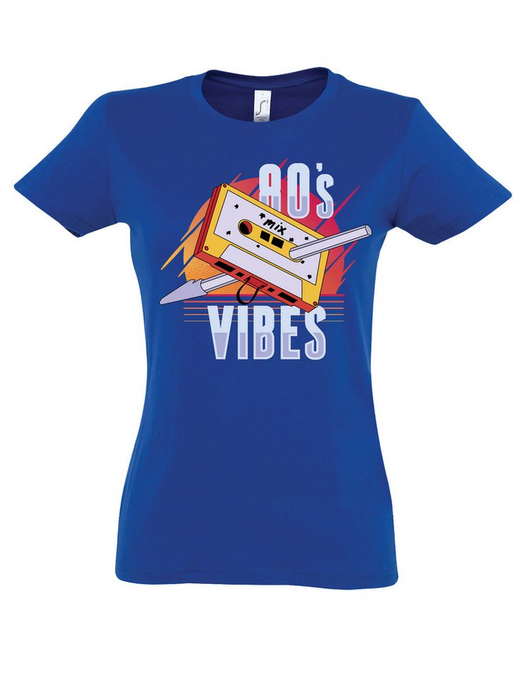 Youth Designz Print-Shirt "80s Kassette Vibes" Print Damen T-Shirt Statement Geschenk Frauen mit witzigen stylischen Aufdruck für Frauen von Youth Designz