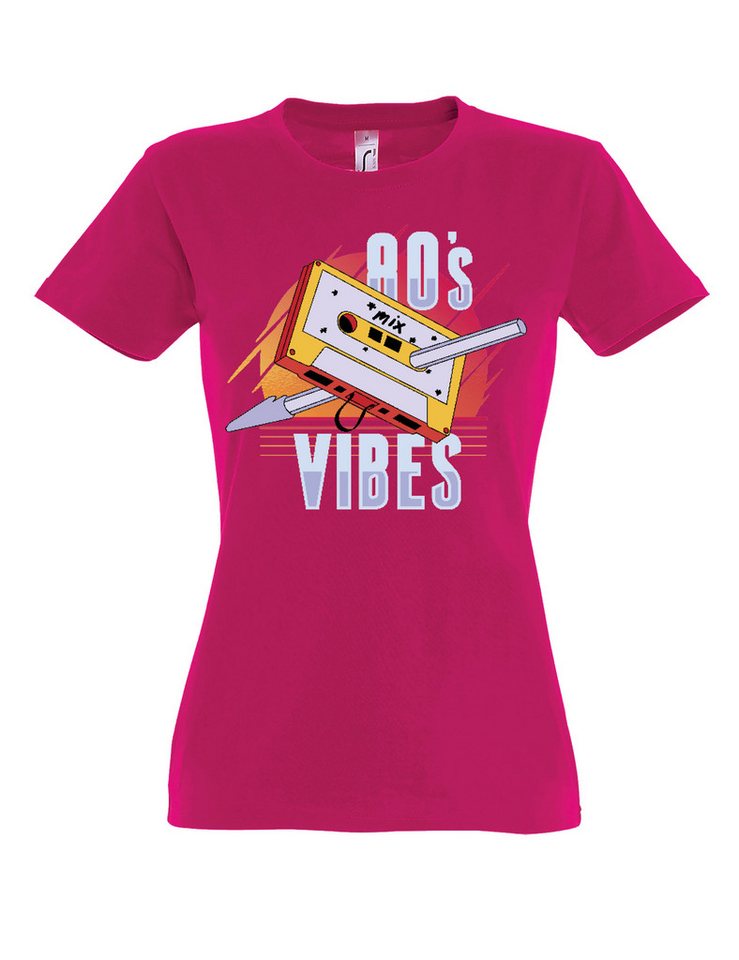 Youth Designz Print-Shirt "80s Kassette Vibes" Print Damen T-Shirt Statement Geschenk Frauen mit witzigen stylischen Aufdruck für Frauen Youth Designz Print-Shirt "80s Kassette Vibes" Print Damen T-Shirt Statement Geschenk Frauen mit witzigen stylischen Aufdruck für Frauen von Youth Designz