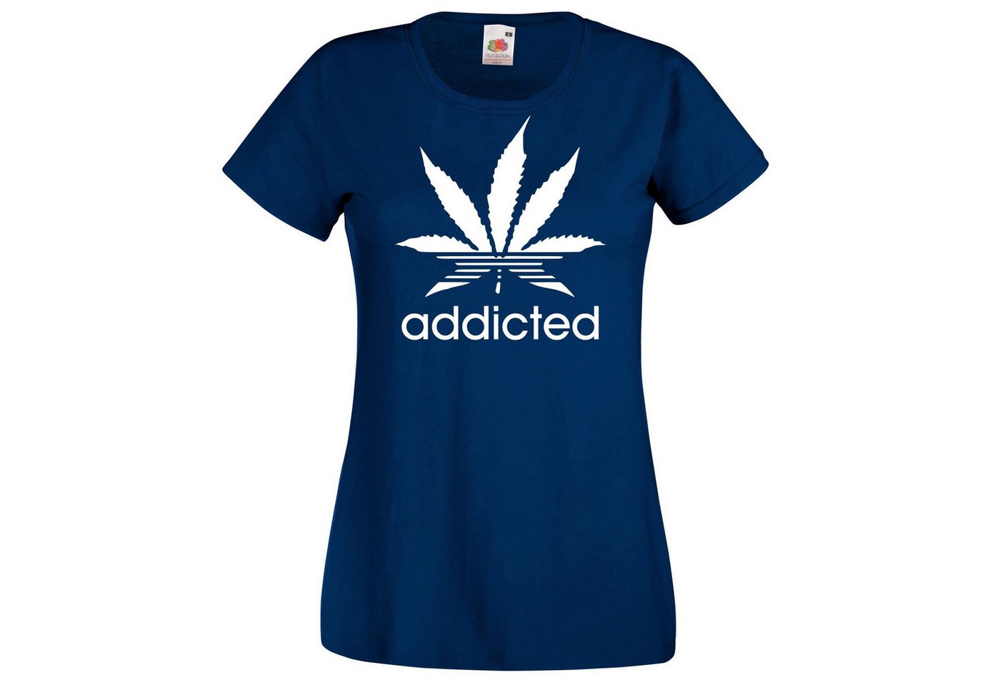 Youth Designz Print-Shirt Addicted Damen T-Shirt mit Trendigem Frontprint von Youth Designz
