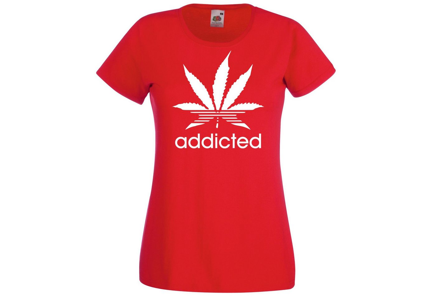 Youth Designz Print-Shirt Addicted Damen T-Shirt mit Trendigem Frontprint von Youth Designz