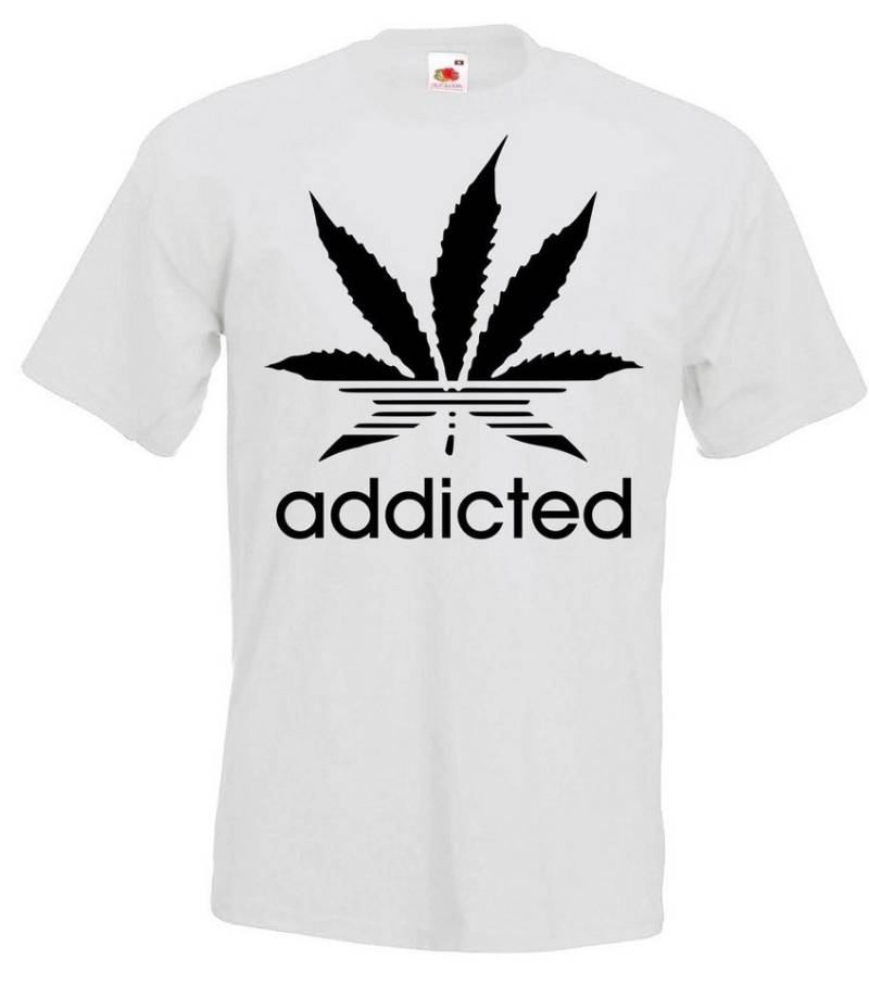 Youth Designz Print-Shirt Addicted Herren T-Shirt mit modischem Print von Youth Designz