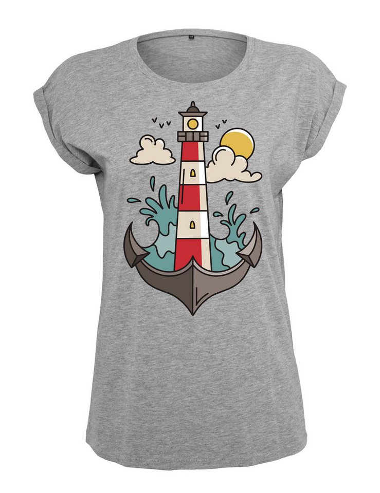 Youth Designz Print-Shirt "Anker Leuchtturm" Damen T-Shirt Statement oder Geschenk Frauen Motiv mit stylischen Retro Aufdruck Youth Designz Print-Shirt "Anker Leuchtturm" Damen T-Shirt Statement oder Geschenk Frauen Motiv mit stylischen Retro Aufdruck von Youth Designz