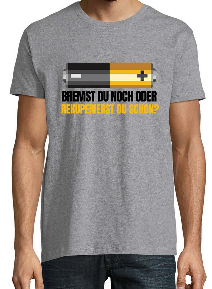 Youth Designz Print-Shirt Batterie Bremst Herren T-Shirt mit lustigen Logo für Herren von Youth Designz