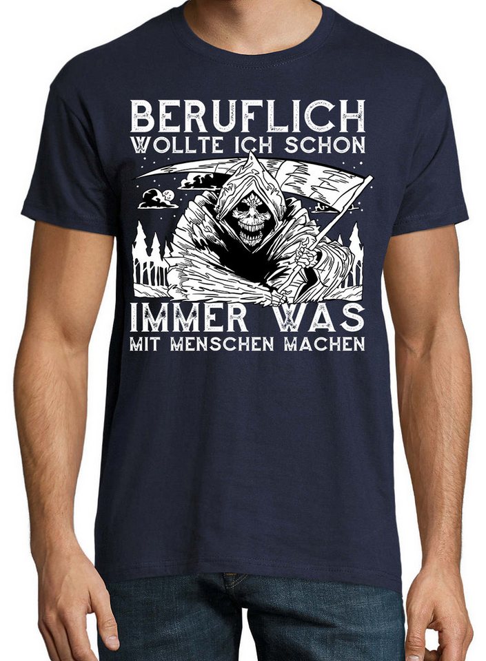 Youth Designz Print-Shirt Beruflich was mit Menschen machen Herren T-Shirt mit lustigen Spruch für Herren von Youth Designz