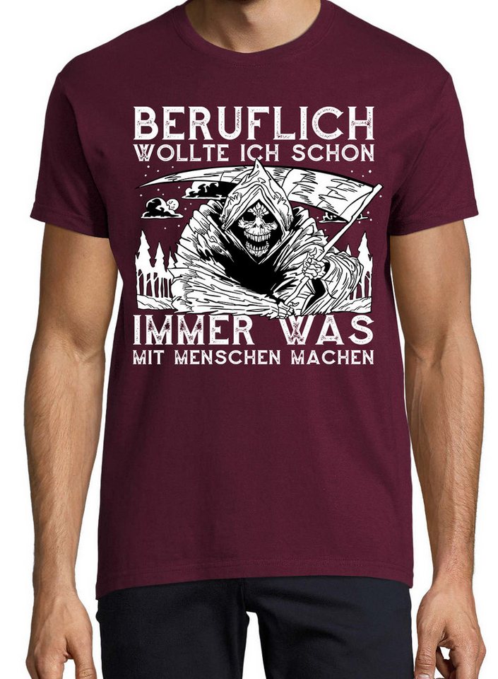 Youth Designz Print-Shirt Beruflich was mit Menschen machen Herren T-Shirt mit lustigen Spruch für Herren von Youth Designz