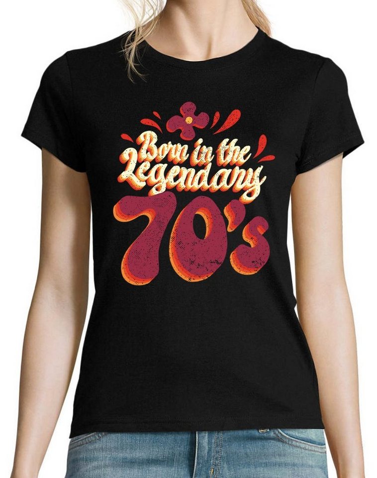 Youth Designz Print-Shirt "Born In The Legendary 70´s" Damen Shirt mit trendigem Frontprint von Youth Designz