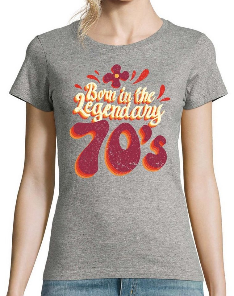 Youth Designz Print-Shirt "Born In The Legendary 70´s" Damen Shirt mit trendigem Frontprint von Youth Designz