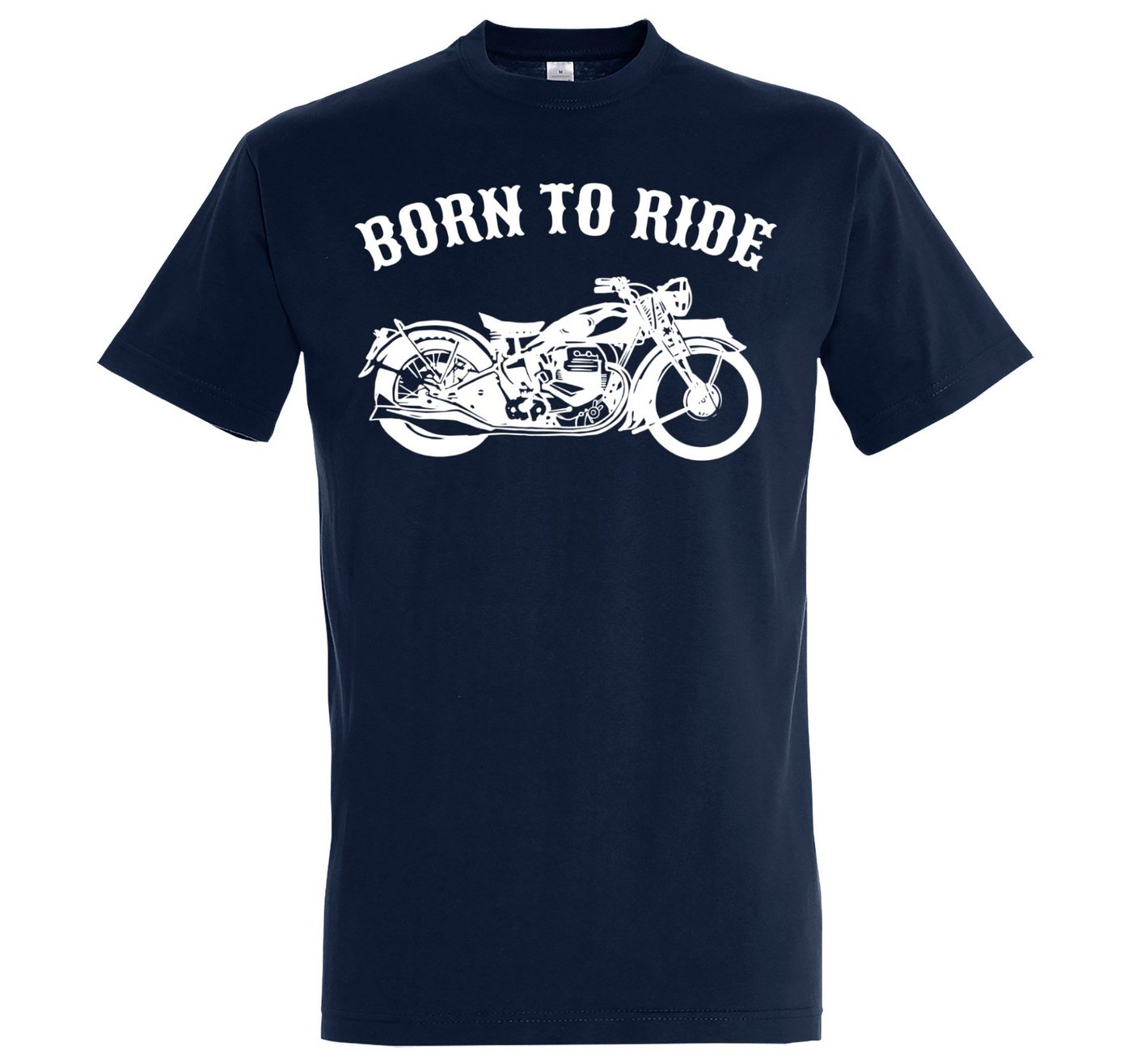 Youth Designz Print-Shirt Born To Ride Herren T-Shirt Biker Motorrad mit modischem Spruch Print von Youth Designz