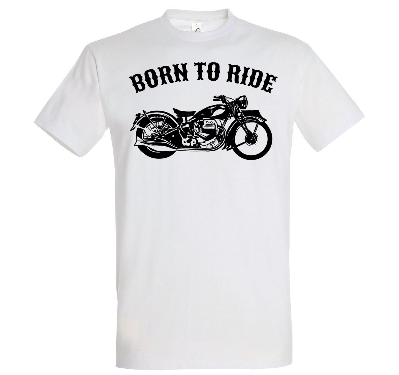 Youth Designz Print-Shirt Born To Ride Herren T-Shirt Biker Motorrad mit modischem Spruch Print von Youth Designz