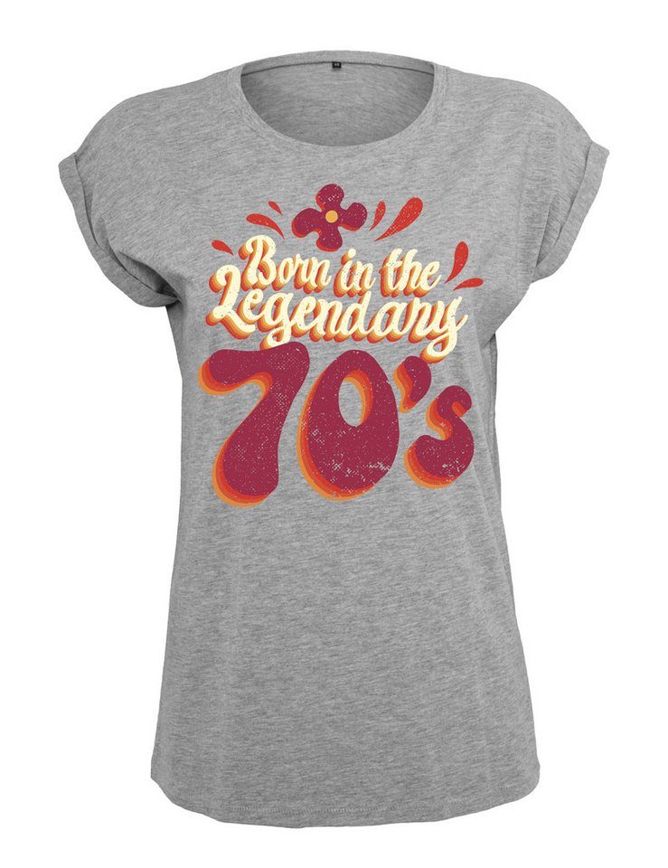Youth Designz Print-Shirt "Born in the Legendary 70s" Damen T-Shirt Statement Geschenk Motiv mit stylischen retro Print für Frauen Youth Designz Print-Shirt "Born in the Legendary 70s" Damen T-Shirt Statement Geschenk Motiv mit stylischen retro Print für Frauen von Youth Designz