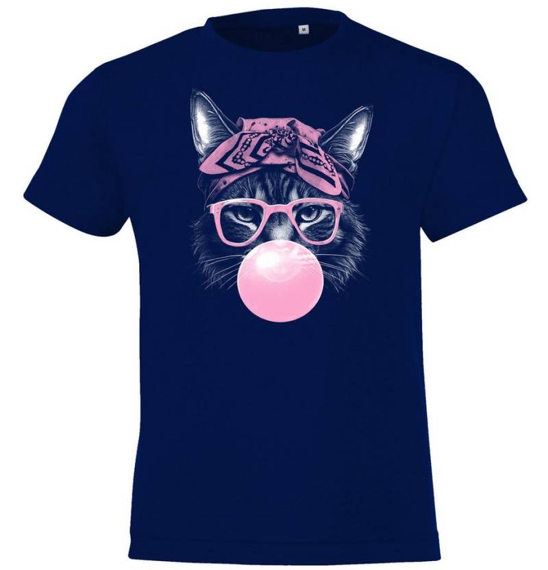 Youth Designz Print-Shirt Cool Cat Glasses Kinder T-Shirt mit lustigem Frontprint von Youth Designz